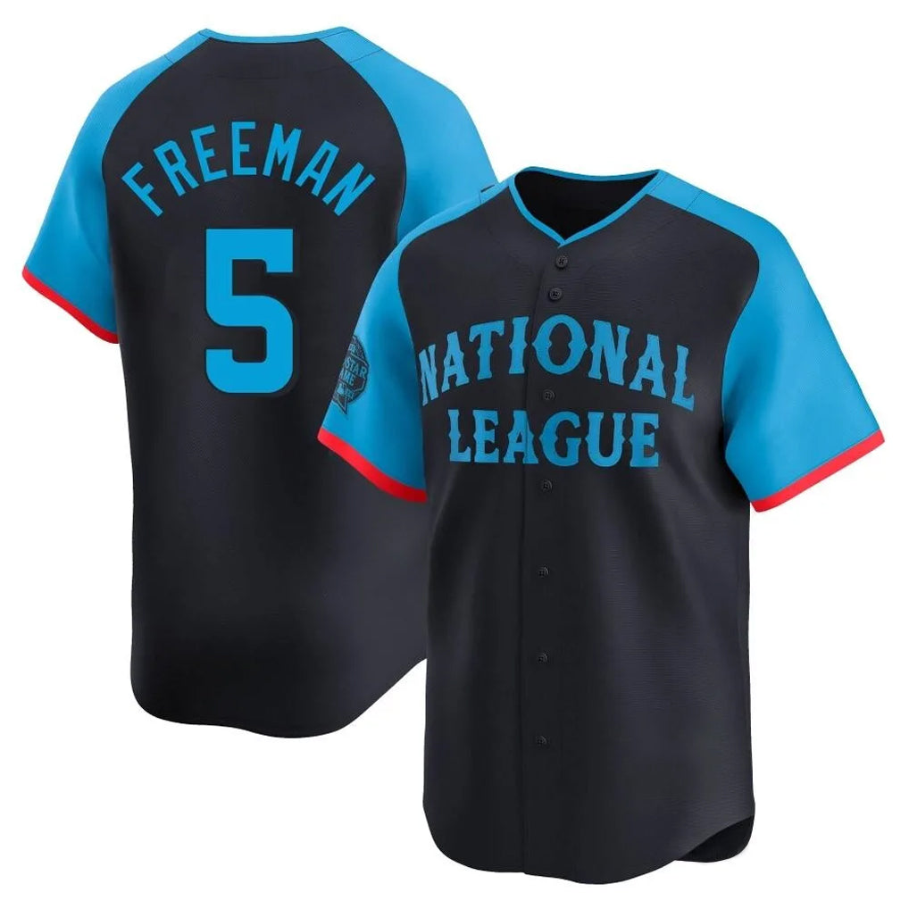 Trusc LA.Dodgers #5 Freddie Freeman Player Black National League All-Star Limited Home Stitched Jerseys