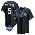 Trusc LA.Dodgers #5 Freddie Freeman Player Black World Series Meet Carbon Limited Home Stitched Jerseys