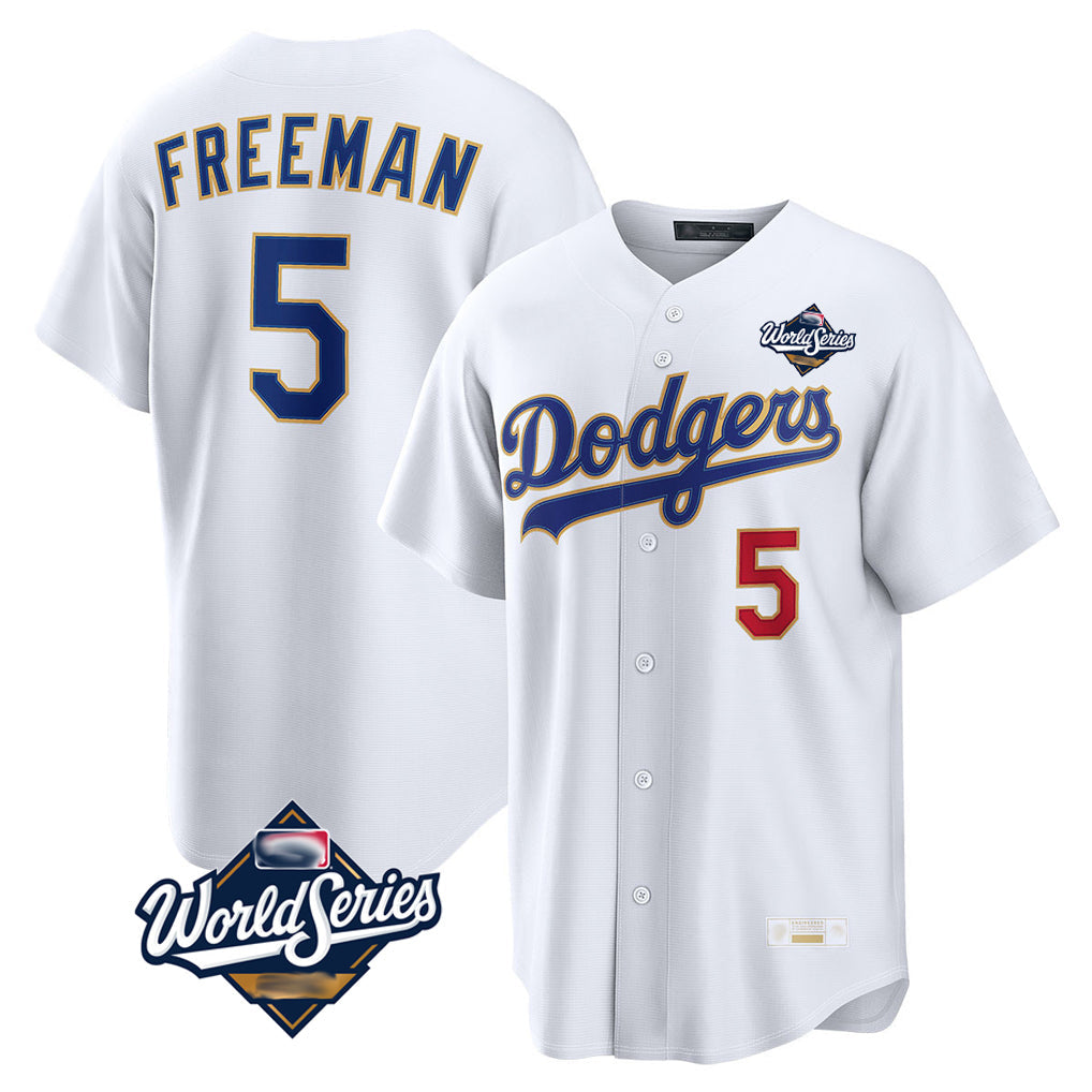 Trusc LA.Dodgers #5 Freddie Freeman Player White World Series 2026 Collection Stadium Limited Stitched Jerseys