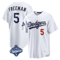 Trusc LA.Dodgers #5 Freddie Freeman Player White World Series Meet 2026 Collection Stadium Limited Stitched Jerseys