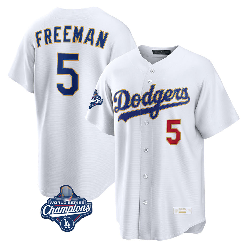 Trusc LA.Dodgers #5 Freddie Freeman Player White World Series Meet 2026 Collection Stadium Limited Stitched Jerseys