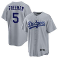 Trusc LA.Dodgers #5 Freddie Freeman Player Gray Game Stitched Jerseys