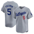 Trusc LA.Dodgers #5 Freddie Freeman Player Gray Limited Home Stitched Jerseys