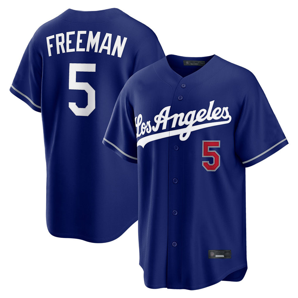 Trusc LA.Dodgers #5 Freddie Freeman Player Royal Game Home Stitched Jerseys
