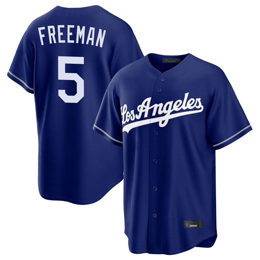 Trusc LA.Dodgers #5 Freddie Freeman Player Royal Game Stitched Jerseys