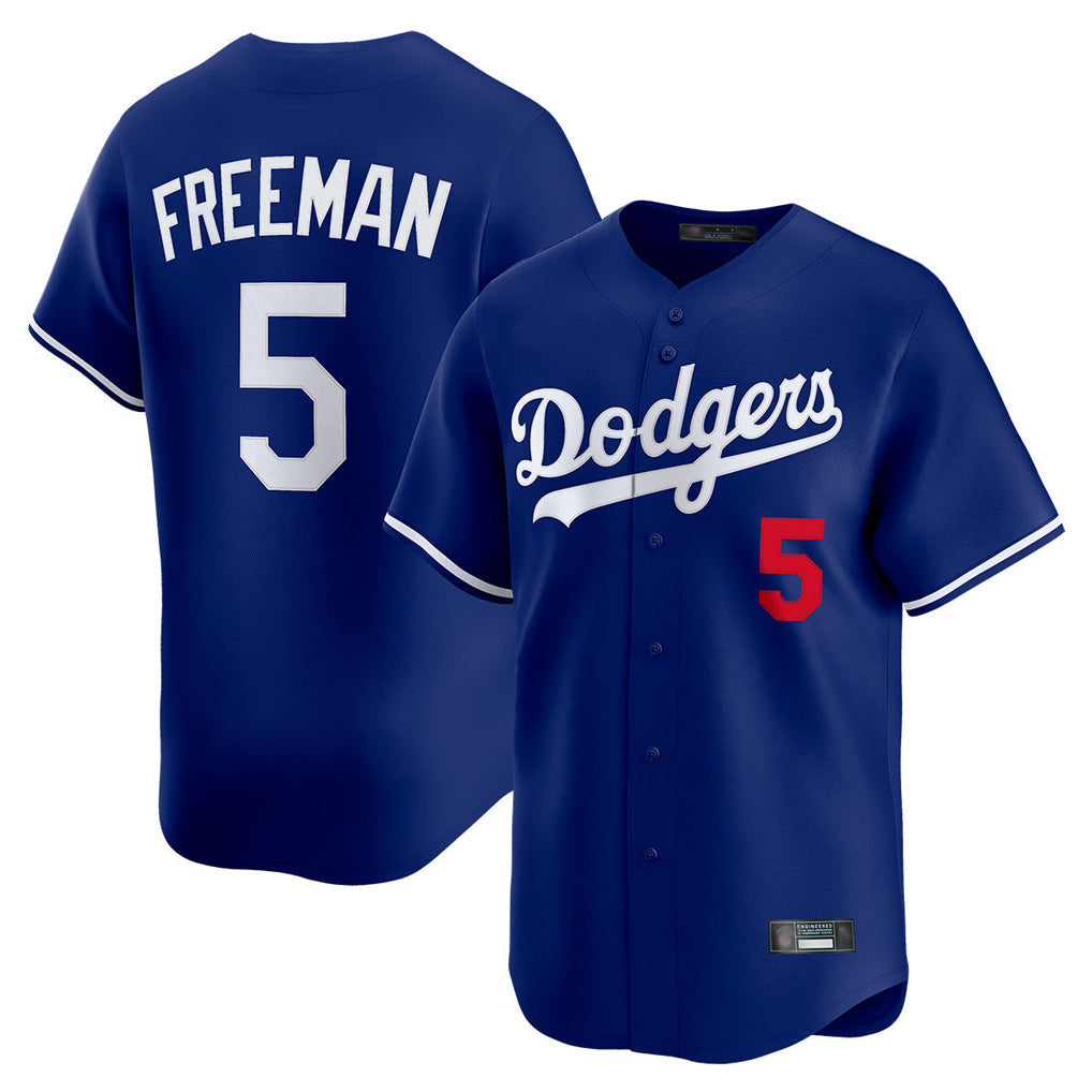 Trusc LA.Dodgers #5 Freddie Freeman Player Royal Limited Home Stitched Jerseys