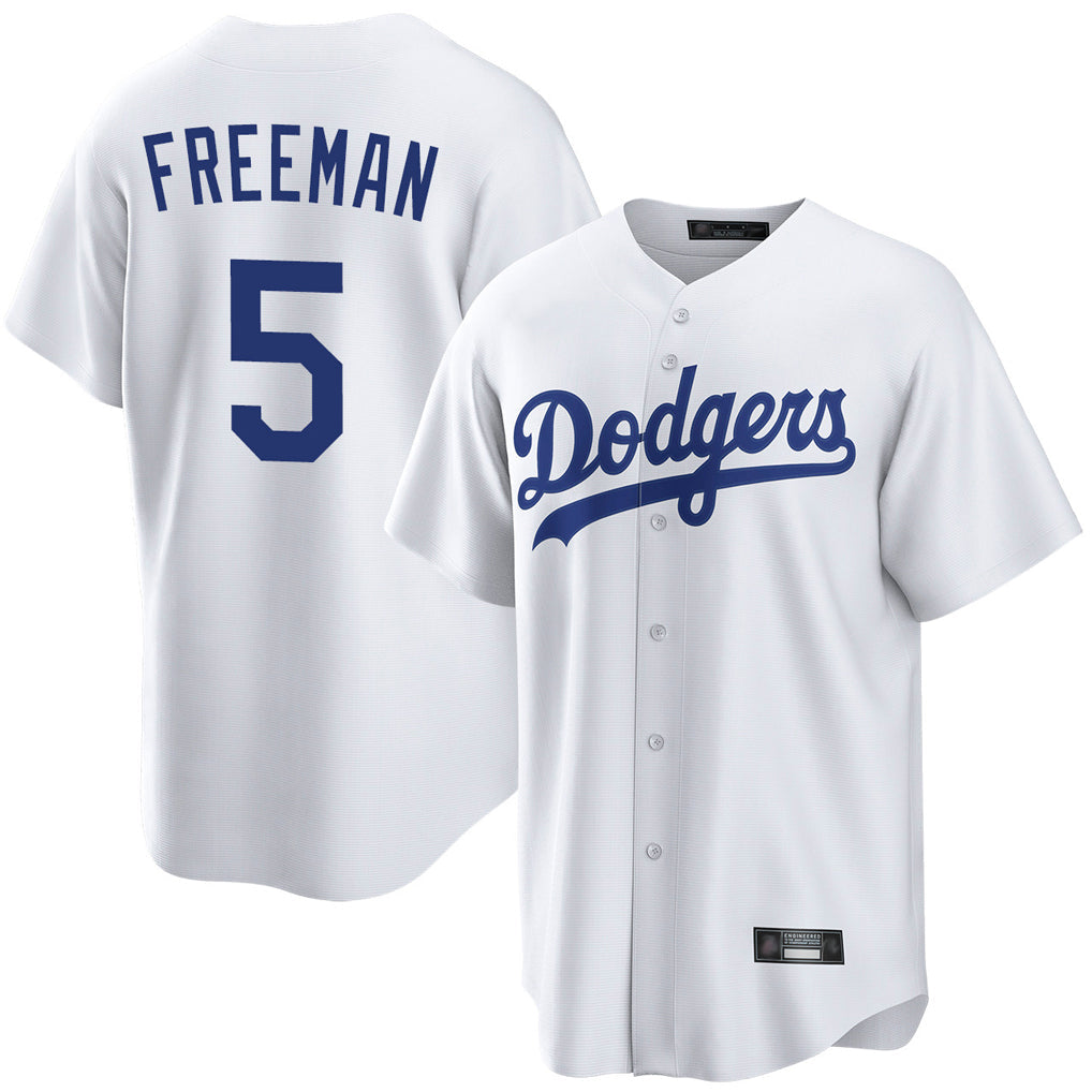 Trusc LA.Dodgers #5 Freddie Freeman Player White Game Home Stitched Jerseys