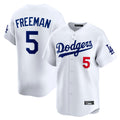 Trusc LA.Dodgers #5 Freddie Freeman Player White Limited Home Stitched Jerseys