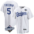 Trusc LA.Dodgers #5 Freddie Freeman Player White World Series Game Home Stitched Jerseys