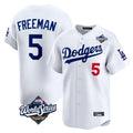 Trusc LA.Dodgers #5 Freddie Freeman Player White World Series Limited Home Stitched Jerseys