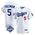 Trusc LA.Dodgers #5 Freddie Freeman Player White World Series Meet Limited Home Stitched Jerseys
