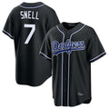Trusc LA.Dodgers #7 Blake Snell Player Black Carbon Limited Home Stitched Jerseys