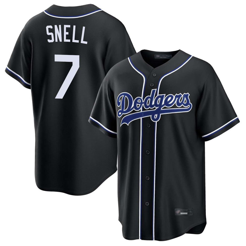 Trusc LA.Dodgers #7 Blake Snell Player Black Carbon Limited Home Stitched Jerseys