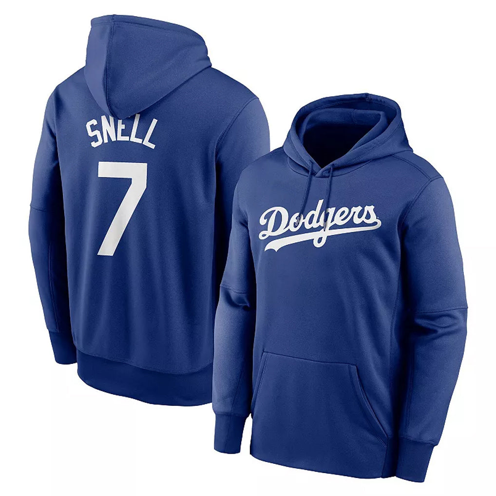 Trusc LA.Dodgers #7 Blake Snell Player Blue Limited Hoodie Stitched Jerseys