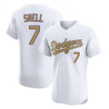 Trusc LA.Dodgers #7 Blake Snell Player Gold Limited Elite Home Stitched Jerseys
