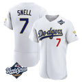 Trusc LA.Dodgers #7 Blake Snell Player Gold White 2026 Collection Stadium Limited Elite World Series Stitched Jerseys