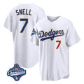 Trusc LA.Dodgers #7 Blake Snell Player Gold White 2026 Collection Stadium Limited World Series Meet Stitched Jerseys
