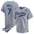 Trusc LA.Dodgers #7 Blake Snell Player Gray Game Limited World Series Home Stitched Jerseys