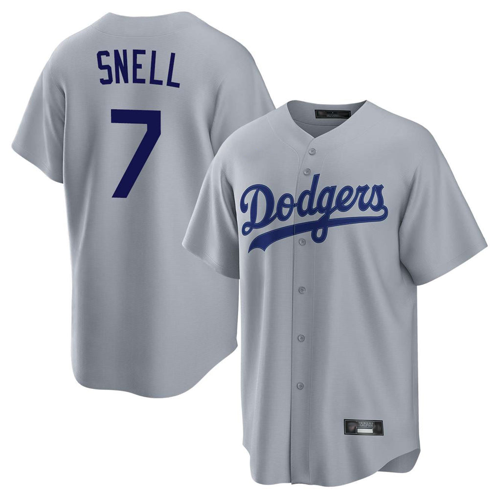 Trusc LA.Dodgers #7 Blake Snell Player Gray Game Stitched Jerseys