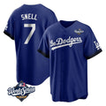 Trusc LA.Dodgers #7 Blake Snell Player Royal City Connect Game World Series Stitched Jerseys