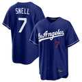 Trusc LA.Dodgers #7 Blake Snell Player Royal Game Home Stitched Jerseys