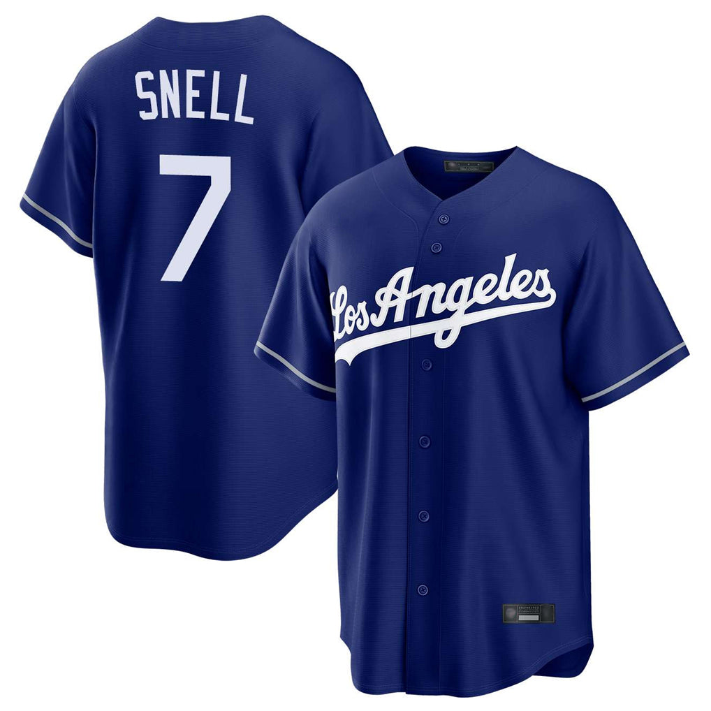 Trusc LA.Dodgers #7 Blake Snell Player Royal Game Stitched Jerseys