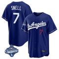 Trusc LA.Dodgers #7 Blake Snell Player Royal Game World Series Meet Home Stitched Jerseys