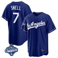 Trusc LA.Dodgers #7 Blake Snell Player Royal Game World Series Meet Stitched Jerseys