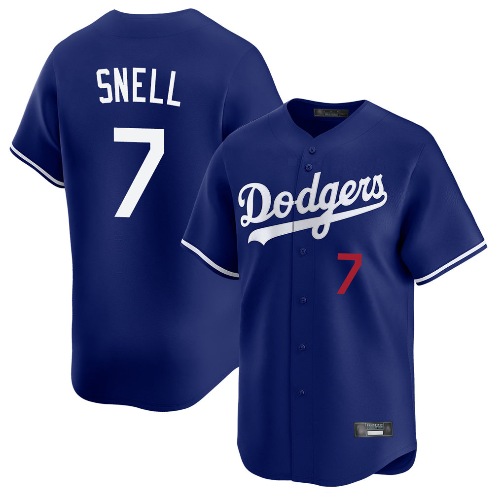 Trusc LA.Dodgers #7 Blake Snell Player Royal Limited Home Stitched Jerseys