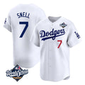 Trusc LA.Dodgers #7 Blake Snell Player White Game Limited World Series Home Stitched Jerseys