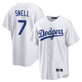 Trusc LA.Dodgers #7 Blake Snell Player White Game Stitched Jerseys