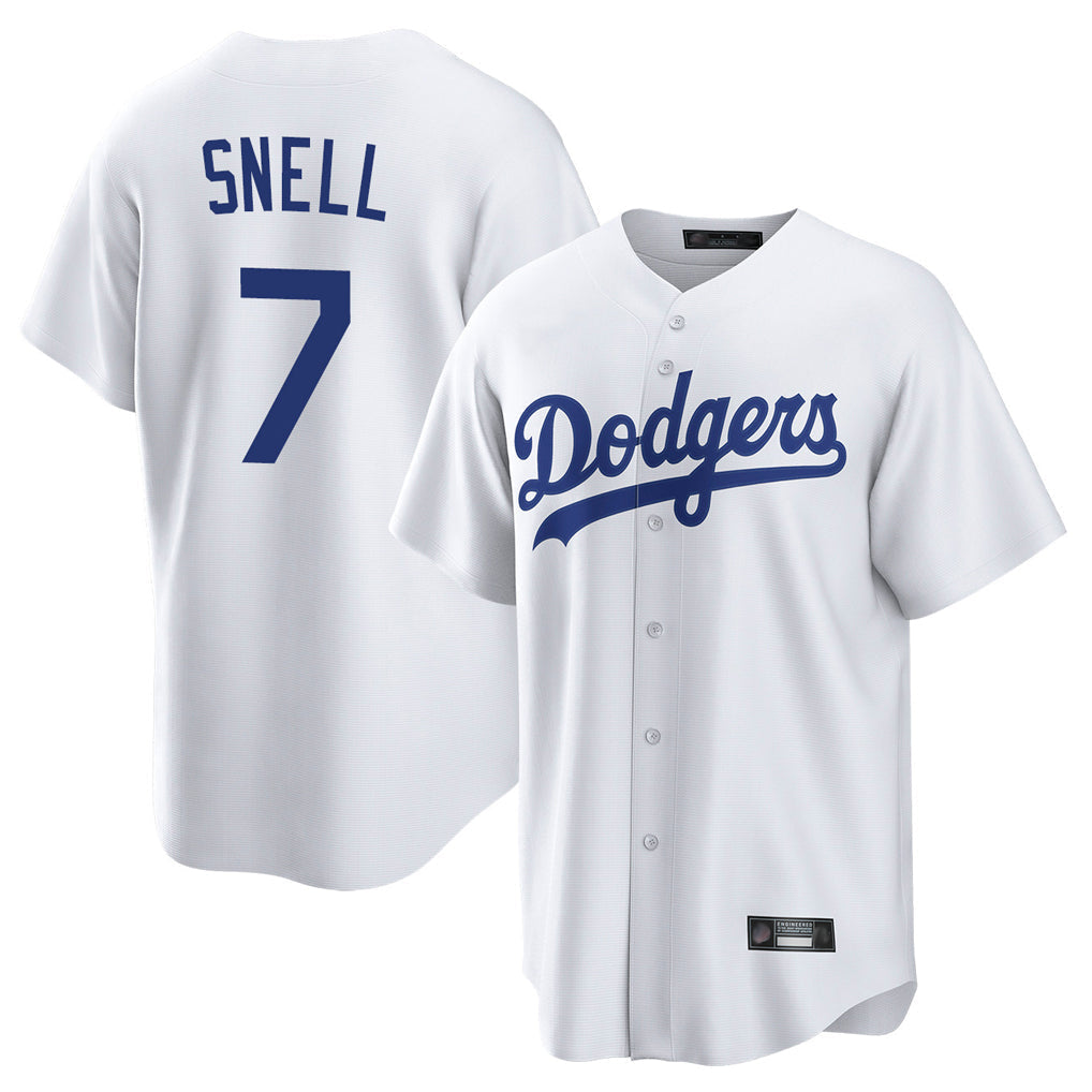 Trusc LA.Dodgers #7 Blake Snell Player White Game Stitched Jerseys
