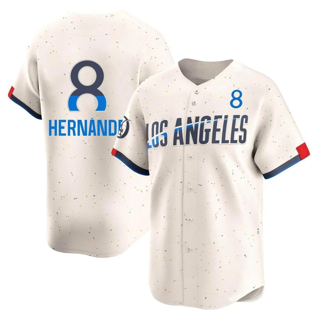 Trusc LA.Dodgers #8 Enrique Hern?¡ì?¨¦ndez Player Cream City Connect Limited Home Stitched Jerseys