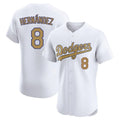Trusc LA.Dodgers #8 Enrique Hern?¡ì?¨¦ndez Player Gold Limited Elite Home Stitched Jerseys