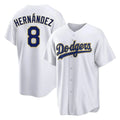 Trusc LA.Dodgers #8 Enrique Hern?¡ì?¨¦ndez Player Gold White 2026 Collection Stadium Game Stitched Jerseys