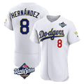 Trusc LA.Dodgers #8 Enrique Hern?¡ì?¨¦ndez Player Gold White World Series 2026 Collection Stadium Limited Elite Stitched Jerseys