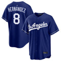 Trusc LA.Dodgers #8 Enrique Hern?¡ì?¨¦ndez Player Royal Game Stitched Jerseys