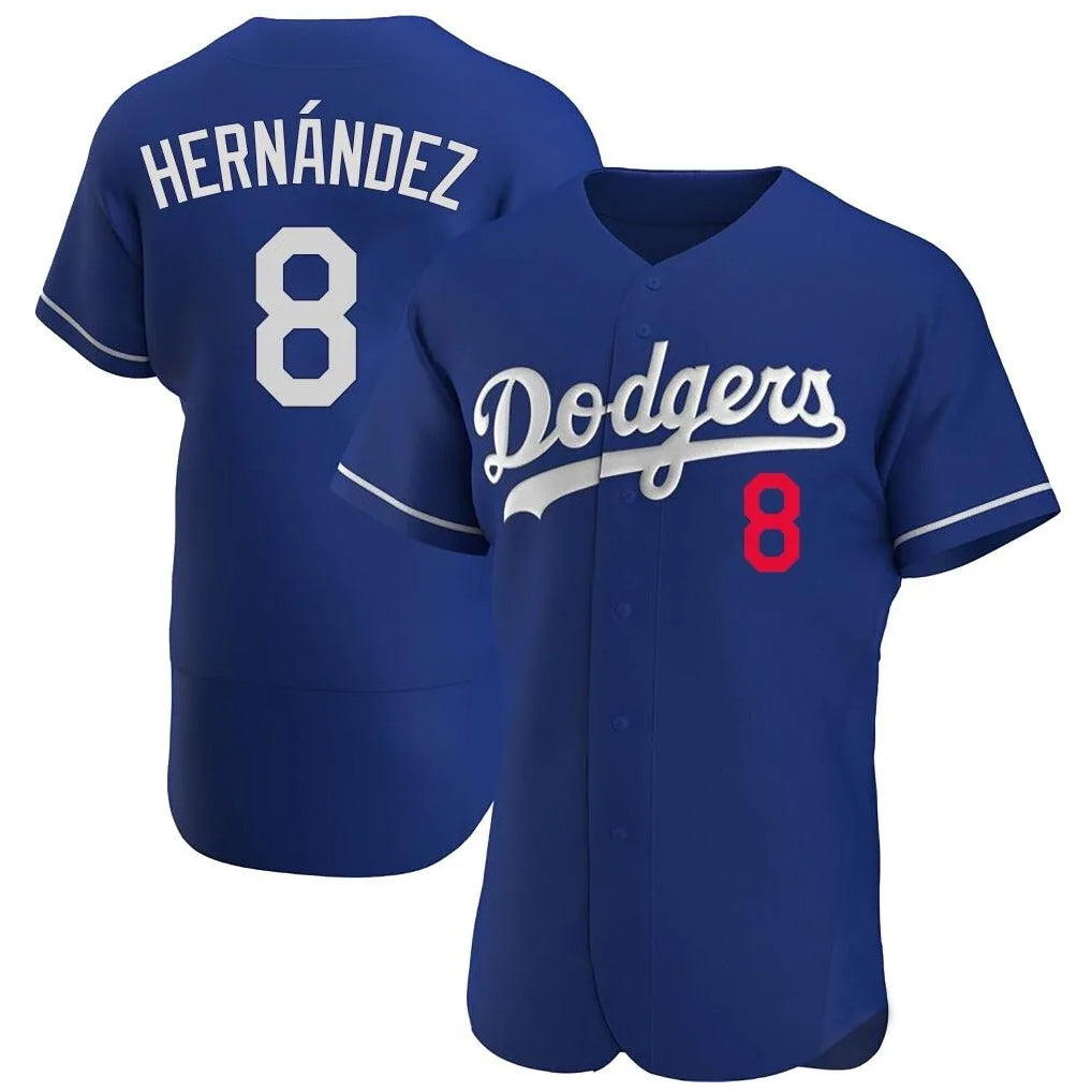 Trusc LA.Dodgers #8 Enrique Hern?¡ì?¨¦ndez Player Royal Limited Elite Home Stitched Jerseys