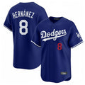 Trusc LA.Dodgers #8 Enrique Hern?¡ì?¨¦ndez Player Royal Limited Home Stitched Jerseys