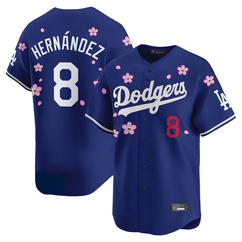 Trusc LA.Dodgers #8 Enrique Hern?¡ì?¨¦ndez Player Royal Tokyo Series Vapor Premier Limited Stitched Jerseys
