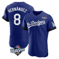 Trusc LA.Dodgers #8 Enrique Hern?¡ì?¨¦ndez Player Royal World Series City Connect Elite Home Stitched Jerseys