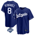Trusc LA.Dodgers #8 Enrique Hern?¡ì?¨¦ndez Player Royal World Series Meet Game Stitched Jerseys