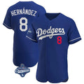 Trusc LA.Dodgers #8 Enrique Hern?¡ì?¨¦ndez Player Royal World Series Meet Limited Elite Home Stitched Jerseys