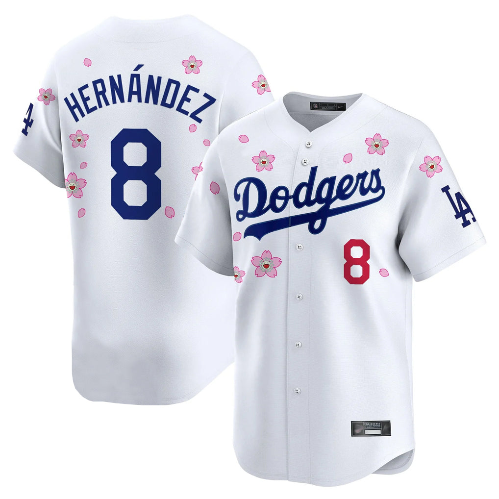 Trusc LA.Dodgers #8 Enrique Hern?¡ì?¨¦ndez Player White Tokyo Series Vapor Premier Limited Stitched Jerseys