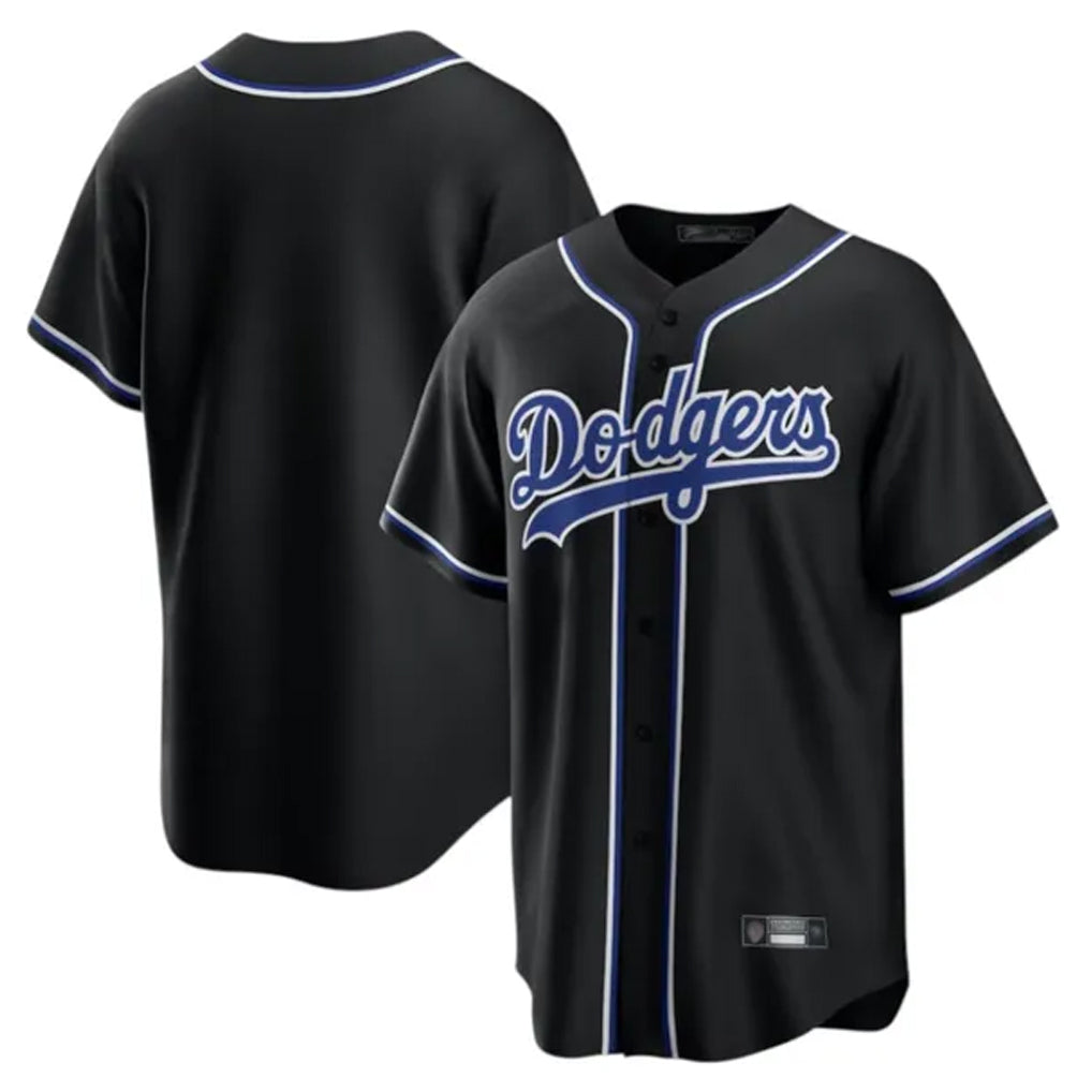 Trusc LA.Dodgers Blank Player Black Carbon Limited Home Stitched Jerseys