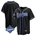 Trusc LA.Dodgers Blank Player Black Carbon Limited Home World Series Meet Stitched Jerseys