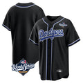 Trusc LA.Dodgers Blank Player Black Carbon Limited Home World Series Stitched Jerseys