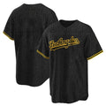 Trusc LA.Dodgers Blank Player Black Gold Limited Home Stitched Jerseys