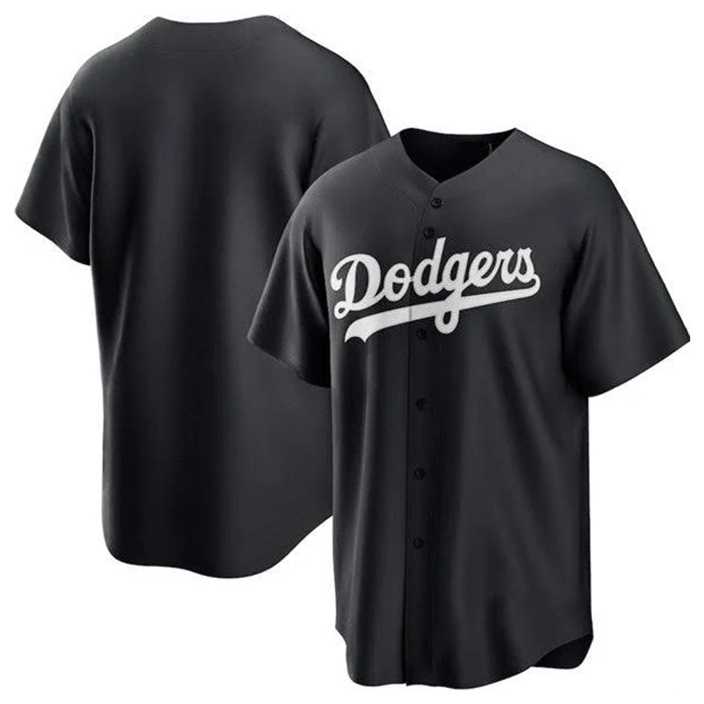 Trusc LA.Dodgers Blank Player Black Pitch Fashion T-shirt Stitched Jerseys