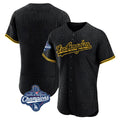 Trusc LA.Dodgers Blank Player Black Snake Skin City Limited Elite Home World Series Meet Stitched Jerseys